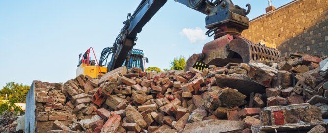 Excavator Stands On Construction Site