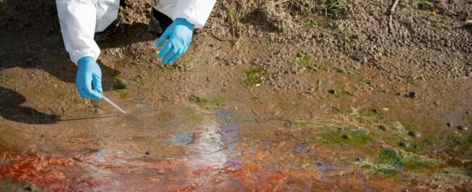 Ecologist Analyzing Contaminated Water